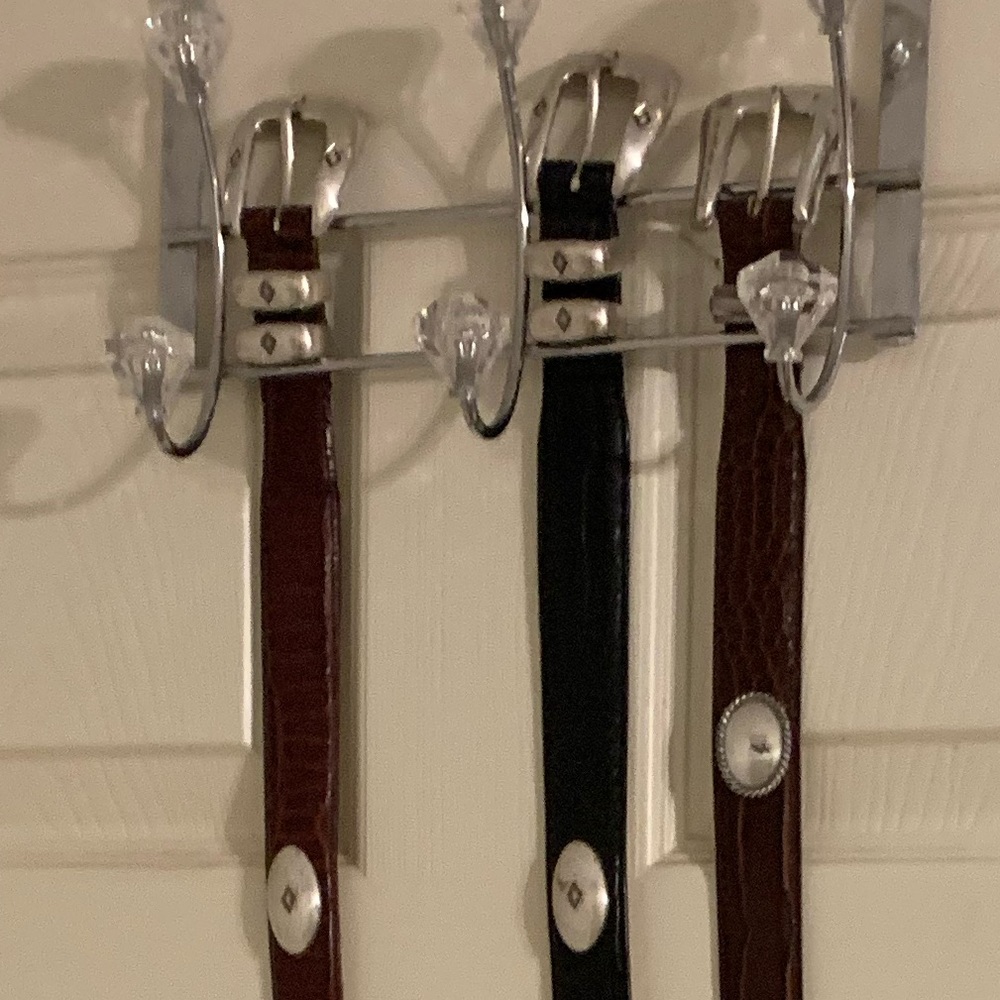 (3) Alligator Leather Dress Belts Size 42 used